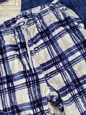 levne Pyžama-Pánské Společenské oblečení Noční prádlo Sady nočního prádla Pyžamový top a kalhoty 2 kusy Pléd stylové Na běžné nošení Pohodlné Domů Denní Flanel Pohodlné Tričkový Dlouhý rukáv Pullover Kalhoty