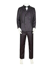 olcso Halloween-Szerda Addams Addams család Gomez Addams Kabát Blúz / Ing Nadrágok Filmsztár jelmez for Férfi Fiú Felnőttek Gyerekek Mindszentek napja Álarcos mulatság