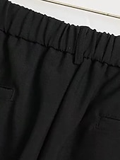 levne Volný-Pánské Oblekové Kalhoty Oblek Kalhoty Kapsy Elastický pas Bez vzoru Pohodlné Prodyšné Venkovní Denní Jdeme ven Módní Na běžné nošení Černá Vodní modrá