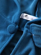 abordables Abrigos de Invierno-Mujer Capa / Capas Exterior Ropa Cotidiana Noche Otoño Invierno Largo Abrigo Ajuste regular Resistente al Viento Mantiene abrigado Elegante Estilo clásico Casual Chaquetas Manga 3/4 Plano Demasiado