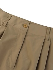 abordables pierna ancha y cintura alta-Vestido de pierna ancha para mujer, pantalones de trabajo, parte inferior acampanada, longitud completa, moda, ropa de calle, diario, negro, caqui, s m, otoño invierno