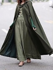 abordables Abrigos de Invierno-Mujer Capa / Capas Exterior Ropa Cotidiana Noche Otoño Invierno Largo Abrigo Ajuste regular Resistente al Viento Mantiene abrigado Elegante Estilo clásico Casual Chaquetas Manga 3/4 Plano Demasiado