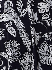 cheap Print Casual Dress-Floral Crew Neck Maxi Dress