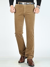 economico Sottile-Per uomo Pantaloni Pantaloni Eleganti Pantaloni in velluto a coste Pantaloni invernali Pantaloni da Abito Tasca Semplice Comodità Morbido Quotidiano All'aperto Uscire Moda Casual Verde Cachi