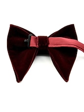 お買い得  ディナーパーティー-男性用 結婚式 ネクタイ ソリッド ブラック ピンク ワイン 2023年