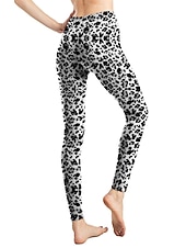 cheap Graphic Leggings-Women&#039;s Leggings Active Fashion Full Length High Waist Leopard Gradient Snake Print Elastic Waist Print Breathable Soft Comfortable Micro-elastic Outdoor Vacation Home Leopard Print 0358 blue and