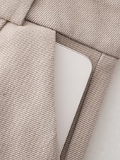 billige kjolebukser for kvinner-kvinners kjole bukser fleece flanell rett full lengde mote streetwear kontorarbeid aprikos svart s m høst vinter