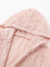 cheap Sherpa Jackets-Women&#039;s Teddy Coat Hoodie Jacket Street Daily Wear Vacation Fall Winter Regular Coat V Neck Loose Fit Warm Breathable Stylish Casual Street Style Jacket Long Sleeve Plain with Pockets White Pink Khaki