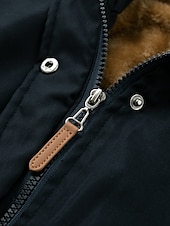 billige Puffer og Parka-Dame Vinterjakke Parkas Hold Varm Glidelås Knapper Fleece Lined Fritid Gate stil عادي Gate Avslappet Daglig Fritid / hverdag Glidelås Normal Hettegenser Normal Langermet Yttertøy Svart Grønn Mørkeblå