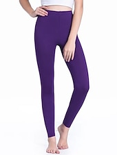ieftine Jambiere simple-Pentru femei Jambiere Colanți confortabili Activ Modă Atletic Lungime totală Talie medie Simplu Talie elastică Respirabilitate Απαλό Comfortabil Micro-elastic Zilnic Yoga sportiv Negru Alb Roșu Vin