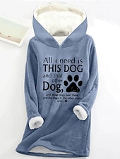 levne Humor a citáty vrcholy-dámská mikina mikina pulovr šerpa polyester dopis ležérní sportovní potisk teplý fuzzy comfrt mikina s dlouhým rukávem top mikroelastický pad &amp;amp; zimní comfrt prodyšná měkká tkanina