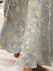 ieftine Rochie boho-Rochie Maxi Femei Rochie Swing Rochie Shift Rochie A Line Modă Stradală Modernă Zilnic Id Date Ajustare Normală Tie Dye Mâneci Lungi Gât Rotund Galben Toamnă Iarnă