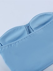 billiga Toppar-kvinnors shapewear ren färg korsetter street date gå ut andas bandeau ärmlös rygglös sommar vår hem outfits