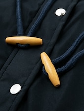 billige Puffer og Parka-Dame Vinterjakke Parkas Hold Varm Glidelås Knapper Fleece Lined Fritid Gate stil عادي Gate Avslappet Daglig Fritid / hverdag Glidelås Normal Hettegenser Normal Langermet Yttertøy Svart Grønn Mørkeblå