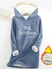 levne Humor a citáty vrcholy-dámská mikina mikina pulovr šerpa polyester dopis ležérní sportovní potisk teplý fuzzy comfrt mikina s dlouhým rukávem top mikroelastický pad &amp;amp; zimní comfrt prodyšná měkká tkanina
