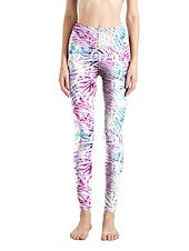 cheap Graphic Leggings-Women&#039;s Leggings Active Fashion Full Length High Waist Leopard Gradient Snake Print Elastic Waist Print Breathable Soft Comfortable Micro-elastic Outdoor Vacation Home Leopard Print 0358 blue and