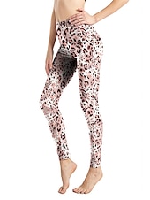 cheap Graphic Leggings-Women&#039;s Leggings Active Fashion Full Length High Waist Leopard Gradient Snake Print Elastic Waist Print Breathable Soft Comfortable Micro-elastic Outdoor Vacation Home Leopard Print 0358 blue and