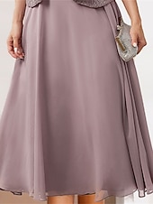 preiswerte Kleidersets-Damen Kleid-Set Spitzenkleid abendkleider Chiffon-Kleid Elegant Modisch Glatt Spitze Patchwork Midikleid 3/4 Ärmel Rundhalsausschnitt Outdoor Party Rosa Herbst Winter Lockere Passform