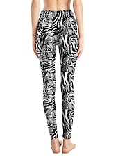 cheap Graphic Leggings-Women&#039;s Leggings Active Fashion Full Length High Waist Leopard Gradient Snake Print Elastic Waist Print Breathable Soft Comfortable Micro-elastic Outdoor Vacation Home Leopard Print 0358 blue and