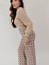 cheap Women's Pants-Cotton High Waist Cropped Pants