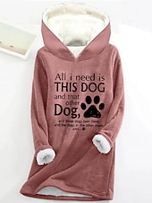 levne Humor a citáty vrcholy-dámská mikina mikina pulovr šerpa polyester dopis ležérní sportovní potisk teplý fuzzy comfrt mikina s dlouhým rukávem top mikroelastický pad &amp;amp; zimní comfrt prodyšná měkká tkanina