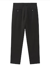 preiswerte Schlank-Herren Anzughosen Hose Hosen Hose Freizeithose Anzughose Tasche Einfarbig tragbar Draussen In voller Länge Hochzeit Heim Arbeit Modisch Strassenmode weiß grau Schwarz elastisch
