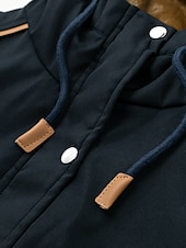 billige Puffer og Parka-Dame Vinterjakke Parkas Hold Varm Glidelås Knapper Fleece Lined Fritid Gate stil عادي Gate Avslappet Daglig Fritid / hverdag Glidelås Normal Hettegenser Normal Langermet Yttertøy Svart Grønn Mørkeblå