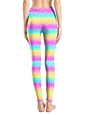 cheap Graphic Leggings-Women&#039;s Leggings Active Fashion Full Length High Waist Leopard Gradient Snake Print Elastic Waist Print Breathable Soft Comfortable Micro-elastic Outdoor Vacation Home Leopard Print 0358 blue and
