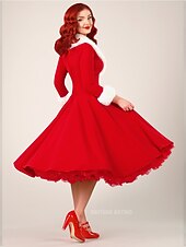 billige Julefestkjole-julenissen Mrs.Claus Fancy julekjole Dame Jul Nytt År julaften Jul Voksne Jul Nyttårsaften Kjole
