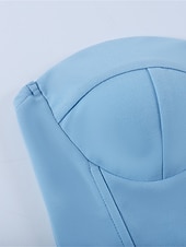 billiga Toppar-kvinnors shapewear ren färg korsetter street date gå ut andas bandeau ärmlös rygglös sommar vår hem outfits