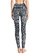 cheap Graphic Leggings-Women&#039;s Leggings Active Fashion Full Length High Waist Leopard Gradient Snake Print Elastic Waist Print Breathable Soft Comfortable Micro-elastic Outdoor Vacation Home Leopard Print 0358 blue and