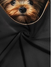 baratos Camiseta de Animais-camiseta feminina básica estampa de cachorro manga curta regular tops gola redonda diário fim de semana cinza