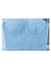 billiga Toppar-kvinnors shapewear ren färg korsetter street date gå ut andas bandeau ärmlös rygglös sommar vår hem outfits