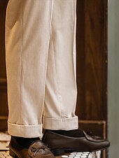 economico Sottile-Per uomo Laurea Pantaloni Eleganti Pantaloni in velluto a coste Pantaloni Pantaloni casual Tasca Frontale Gamba Dritta Semplice Comodità Indossabile Affari Quotidiano Ferie Moda Chic &amp; Moderno Bianco