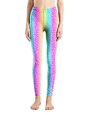cheap Graphic Leggings-Women&#039;s Leggings Active Fashion Full Length High Waist Leopard Gradient Snake Print Elastic Waist Print Breathable Soft Comfortable Micro-elastic Outdoor Vacation Home Leopard Print 0358 blue and