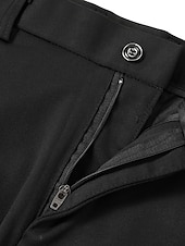 preiswerte Schlank-Herren Anzughosen Hose Hosen Hose Freizeithose Anzughose Tasche Einfarbig tragbar Draussen In voller Länge Hochzeit Heim Arbeit Modisch Strassenmode weiß grau Schwarz elastisch