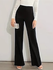 ieftine pantaloni rochii de dama-rochie dama pantaloni de lucru pantaloni lungime intreaga croiala inalta micro-elastic talie inalta moda streetwear birou negru albastru s m iarna toamna toamna