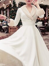 billige Julefestkjole-julenissen Mrs.Claus Fancy julekjole Dame Jul Nytt År julaften Jul Voksne Jul Nyttårsaften Kjole