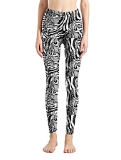 cheap Graphic Leggings-Women&#039;s Leggings Active Fashion Full Length High Waist Leopard Gradient Snake Print Elastic Waist Print Breathable Soft Comfortable Micro-elastic Outdoor Vacation Home Leopard Print 0358 blue and