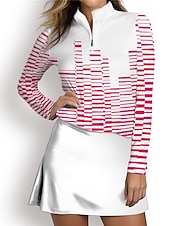 billiga Polos &amp;amp; kvartsdragkedjor-Dam Vandringspolotröja Violett Svart Rosa Långärmad Solskydd Överdelar Höst Vinter Golfkläder för damer Kläder Outfits Bär kläder