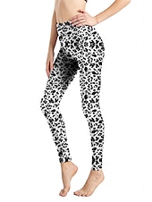 cheap Graphic Leggings-Women&#039;s Leggings Active Fashion Full Length High Waist Leopard Gradient Snake Print Elastic Waist Print Breathable Soft Comfortable Micro-elastic Outdoor Vacation Home Leopard Print 0358 blue and