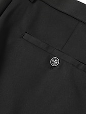 preiswerte Schlank-Herren Anzughosen Hose Hosen Hose Freizeithose Anzughose Tasche Einfarbig tragbar Draussen In voller Länge Hochzeit Heim Arbeit Modisch Strassenmode weiß grau Schwarz elastisch