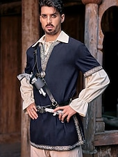 levne Topy-Retro Středověké Renesanční Tričko Tunika Viking Ranger Elfí Maškarní kostým Pánské Viking Fantazie předvečer Všech svatých Plesová maškaráda Karneval Výkon předvečer Všech svatých Dospělé Vrchn