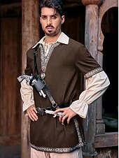 levne Topy-Retro Středověké Renesanční Tričko Tunika Viking Ranger Elfí Maškarní kostým Pánské Viking Fantazie předvečer Všech svatých Plesová maškaráda Karneval Výkon předvečer Všech svatých Dospělé Vrchn