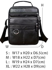 economico Borselli da uomo-Borsa a tracolla da uomo in pelle, borsa a spalla con cerniera e tasche multiple, ideale per lavoro, viaggi e uso quotidiano.