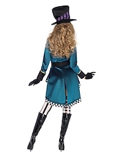 abordables Disfraces de mujer-El sombrerero loco Víspera de Todos los Santos Vestidos Traje de cosplay Alice in Wonderland Disfraz Sexy Adulto Mujer Víspera de Todos los Santos Carnaval Día Mundial del Libro Rendimiento Fiesta