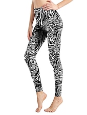 cheap Graphic Leggings-Women&#039;s Leggings Active Fashion Full Length High Waist Leopard Gradient Snake Print Elastic Waist Print Breathable Soft Comfortable Micro-elastic Outdoor Vacation Home Leopard Print 0358 blue and