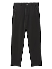 preiswerte Schlank-Herren Anzughosen Hose Hosen Hose Freizeithose Anzughose Tasche Einfarbig tragbar Draussen In voller Länge Hochzeit Heim Arbeit Modisch Strassenmode weiß grau Schwarz elastisch