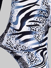 ieftine -Pentru femei Jambiere Modă Șic Stradă Lungime totală Talie Înaltă Leopard Imprimeu Respirabilitate Comfortabil Micro-elastic În aer liber Stradă Zilnic Leopard portocaliu Leopard cu dungi imprimeu