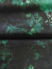 ieftine tricou floral-Pentru femei Tricou Floral Modă Manșon Lung Rotund Topuri obișnuite Concediu Sfârșit de săptămână Imprimeu Albastru piscină Mov Trifoi Primăvara &amp; toamnă